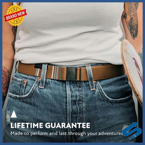 Slim Elastic Stretch Belt with Micro-Adjust Buckle for Active Wear main image 5